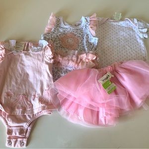 First Impressions Bundle of 4 Infant Girl Clothing